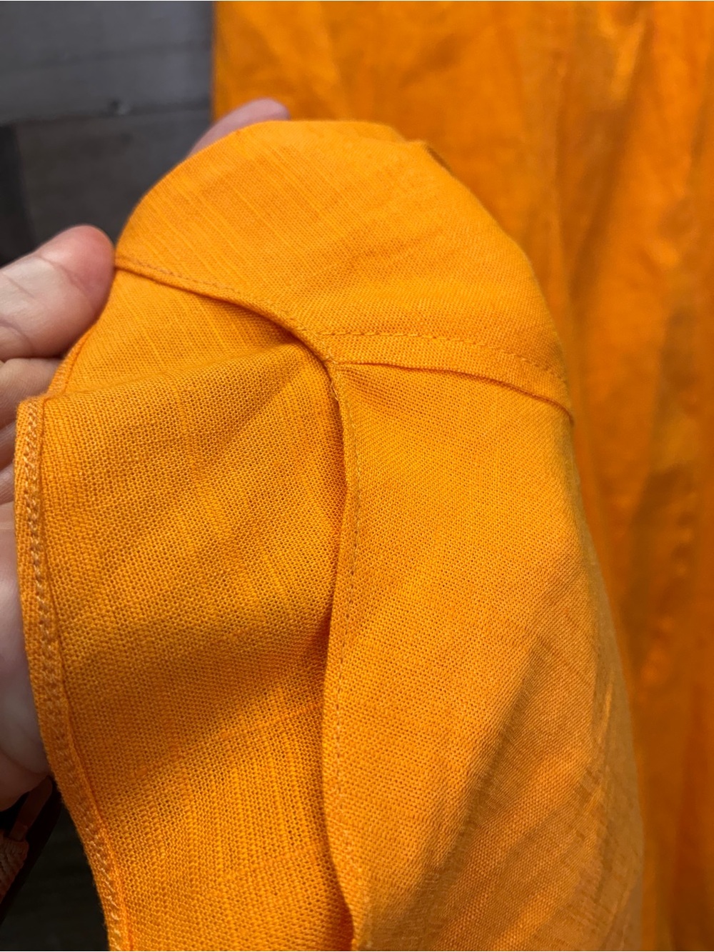 Cult Gaia Eileen Linen Dress in Apricot - Picture 9 of 11